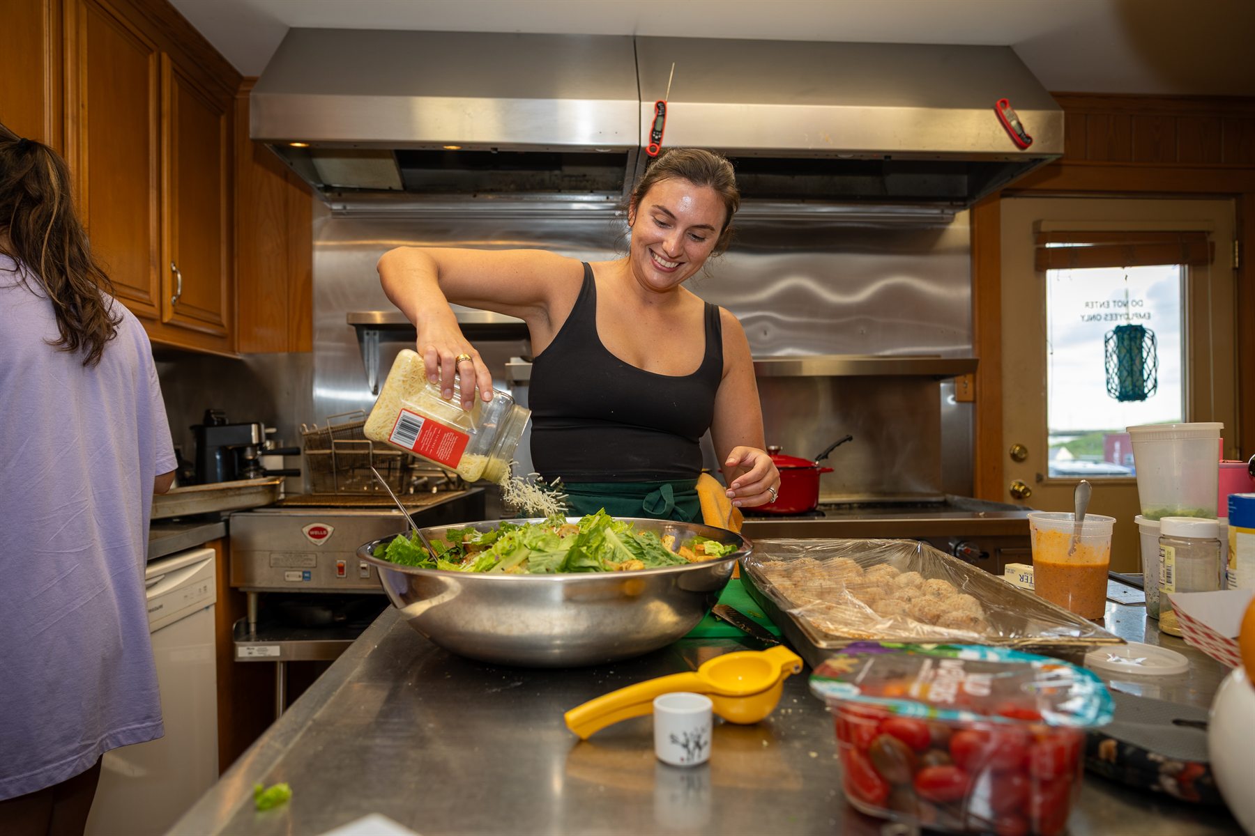Preparing a meal at Down The Bayou Charters; illustrative recipe photograph